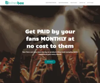 Backersbox.com(Homepage) Screenshot