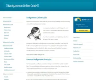 Backgammononlineguide.com(Backgammon Online Guide) Screenshot