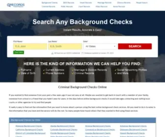 Backgroundchecklookup.com(Criminal Background Checks Online) Screenshot