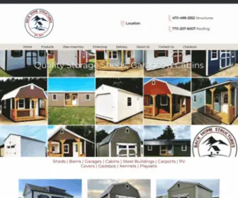 Backhomega.com(Storage Sheds) Screenshot