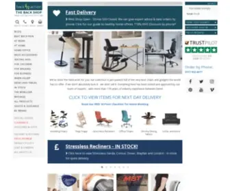 Backinaction.co.uk(Back Pain Solutions at Home and at Work) Screenshot