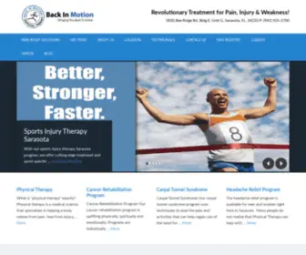Backinmotionfl.com(The BEST Physical Therapy in Sarasota) Screenshot