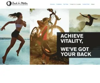 Backinmotionsd.com(Chiropractic and Rehabilitation) Screenshot