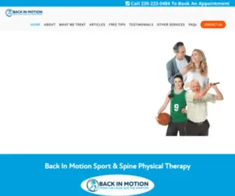 Backinmotionsspt.com(Physical Therapy Clinic in Fort Myers) Screenshot