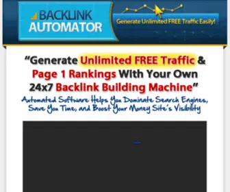 Backlinkautomator.com(Backlink Automator) Screenshot