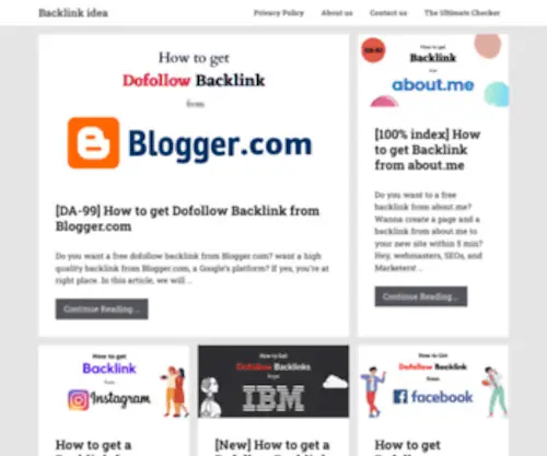 Backlinkidea.com(Backlink idea) Screenshot