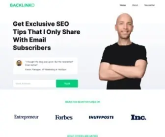 Backlinko.com(It's time to get backlinks that make a difference. Backlinko) Screenshot