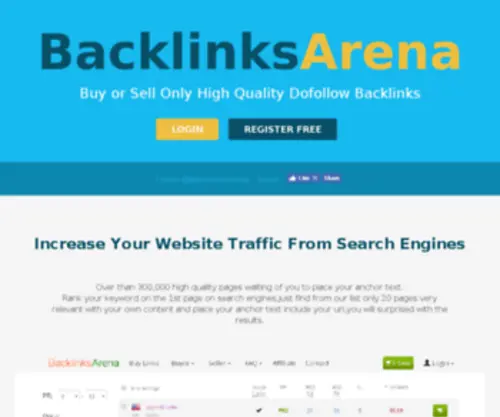 Backlinksarena.com(Backlinksarena) Screenshot