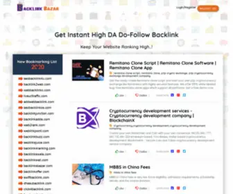 Backlinksbazar.com(Do-Follow Social Bookmarking Site) Screenshot