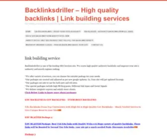 Backlinksdriller.com(High quality backlinks) Screenshot