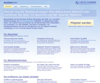 Backlinkseller.de(Textlinks kaufen oder anbieten) Screenshot