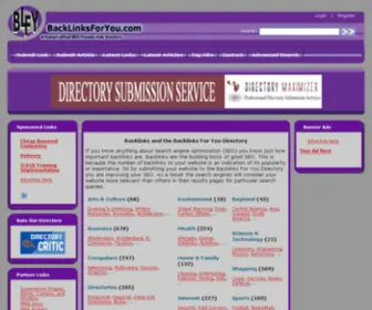 Backlinksforyou.com(SEO friendly web Link Directory) Screenshot