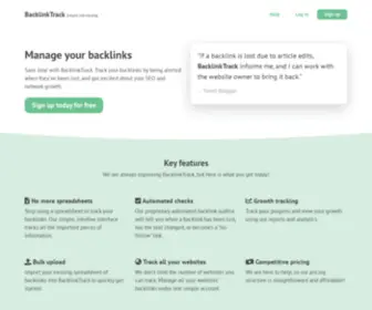 Backlinktrack.com(Simple link tracking) Screenshot