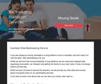 Backloading-Services.com.au(Backloading Services) Screenshot
