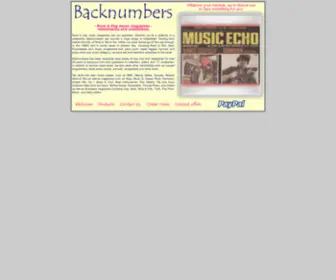 Backnumbers.co.uk(Rock & Pop music magazines) Screenshot