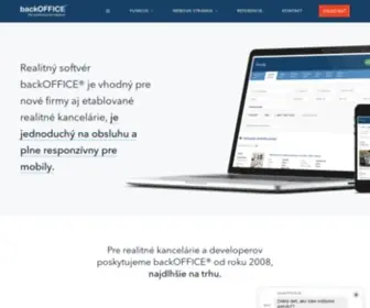 Backoffice.sk(Realitný software backOFFICE® pre realitné kancelárie) Screenshot