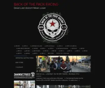 Backofthepackracing.com(BACK OF THE PACK RACING) Screenshot