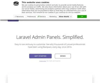 Backpackforlaravel.com(Build Laravel Admin Panels) Screenshot