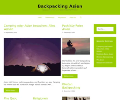 Backpacking-Asien.de(Backpacking Asien) Screenshot