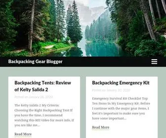 Backpackinggearblogger.com(Backpacking Gear Blogger) Screenshot