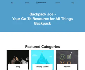 Backpackjoe.com(Backpack Joe) Screenshot