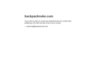 Backpacknuke.com(Performing Maintenance) Screenshot