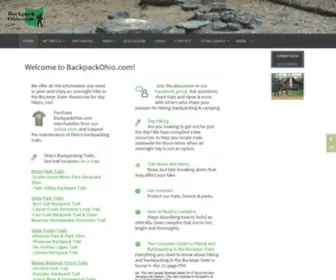 Backpackohio.com(Information on Ohio's Backpacking & Day Hiking Trails) Screenshot