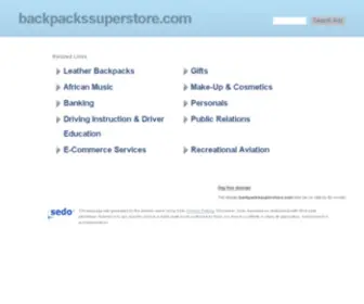 Backpackssuperstore.com(Call to a member function site on null) Screenshot