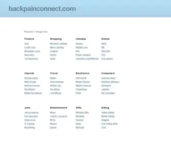 Backpainconnect.com(Back Pain Support Community) Screenshot