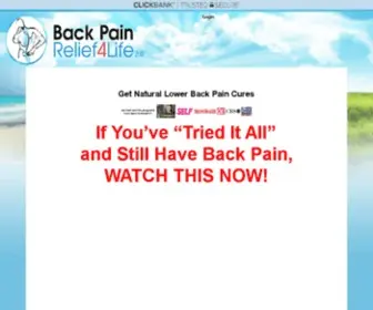 Backpainrelief4Life.com(How I Finally Relieved My Back Pain After 10 Years) Screenshot
