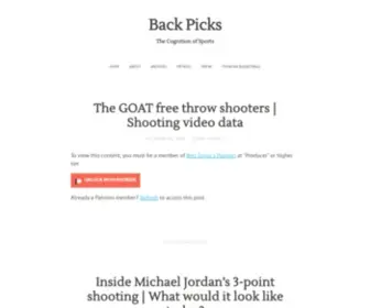 Backpicks.com(Back Picks) Screenshot