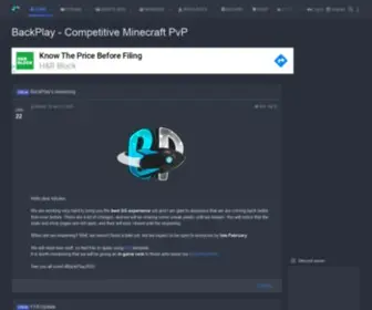 Backplay.net(Competitive Minecraft PvP) Screenshot