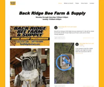 Backridgebeefarm.com(Back Ridge Bee Farm) Screenshot