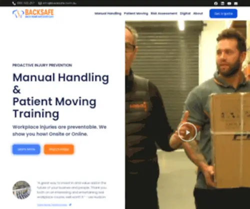 Backsafe.com.au(Manual Handling & Patient Moving Training) Screenshot