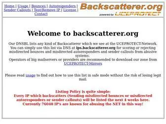 Backscatterer.org(Backscatter) Screenshot