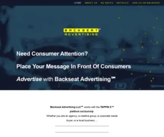 Backseatadvert.com(Backseat Advertising Home) Screenshot