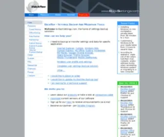 Backsettings.com(Backup Settings) Screenshot