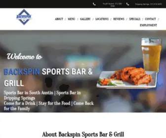 Backspinsportsbar.com(Voted Top Sports Bar Austin) Screenshot