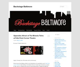 Backstagebaltimore.com(Backstage Baltimore) Screenshot