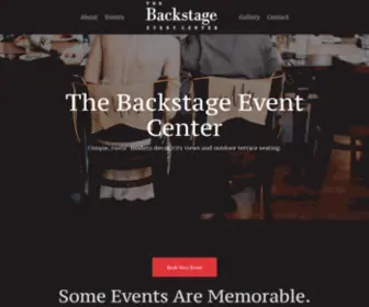 Backstagecincinnati.com(The Backstage Event Center) Screenshot