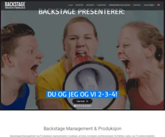 Backstage.no(Backstage Management & Produksjon) Screenshot