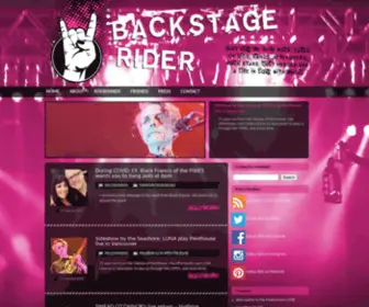 Backstagerider.com(Just Gimme Indie Rock) Screenshot