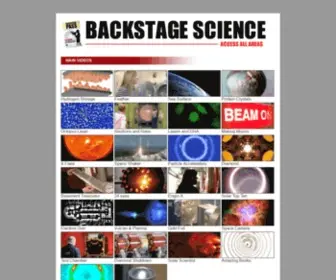 Backstagescience.com(Backstage Science) Screenshot