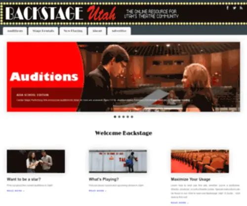 Backstageutah.com(Backstage Utah) Screenshot