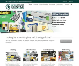 Backstreetprinting.com(BackStreet Printing) Screenshot