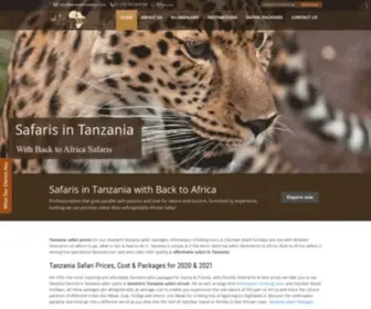 Backtoafricasafaris.com(Tanzania Safari Prices) Screenshot