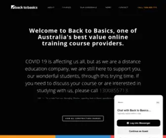 Backtobasics.edu.au(Construction and Building Courses Australia) Screenshot