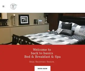 Backtobasicsbnb.com(Back To Basics Bed & Breakfast & Spa) Screenshot