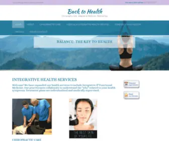 Backtohealthindy.com(Back to Health Chiropractic) Screenshot