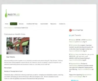 Backtolifeboston.com(Back To Life Chiropractic & Wellness) Screenshot